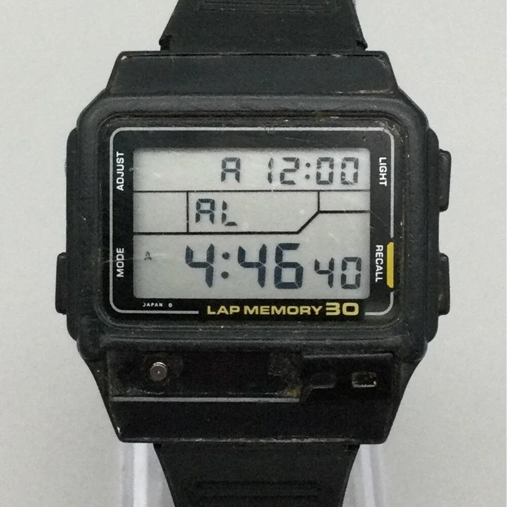 Vintage Casio 503 SDB-300W Mens Watch 35mm New Battery Runs NEEDS REPAIR